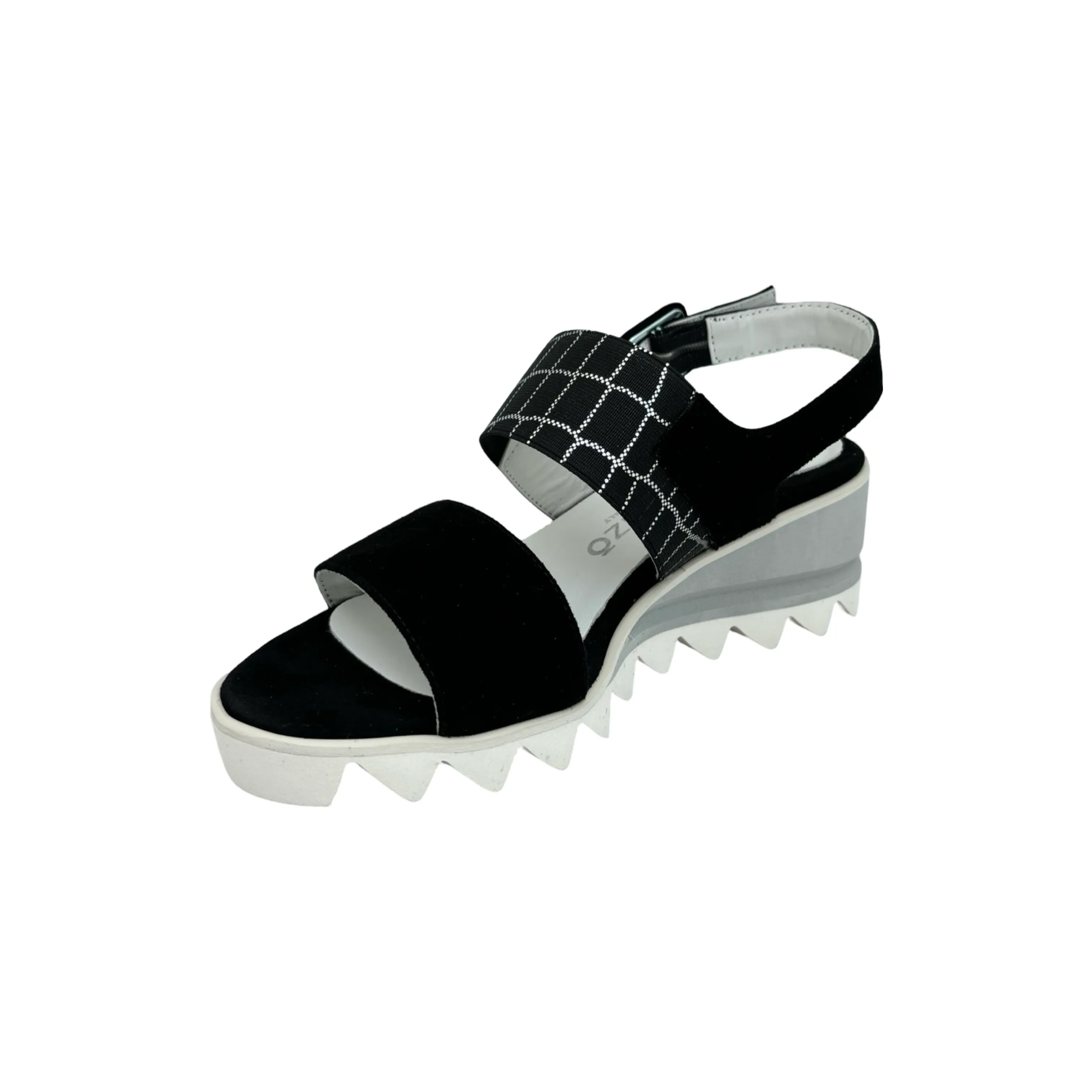 10849 Black Wedge Sandal