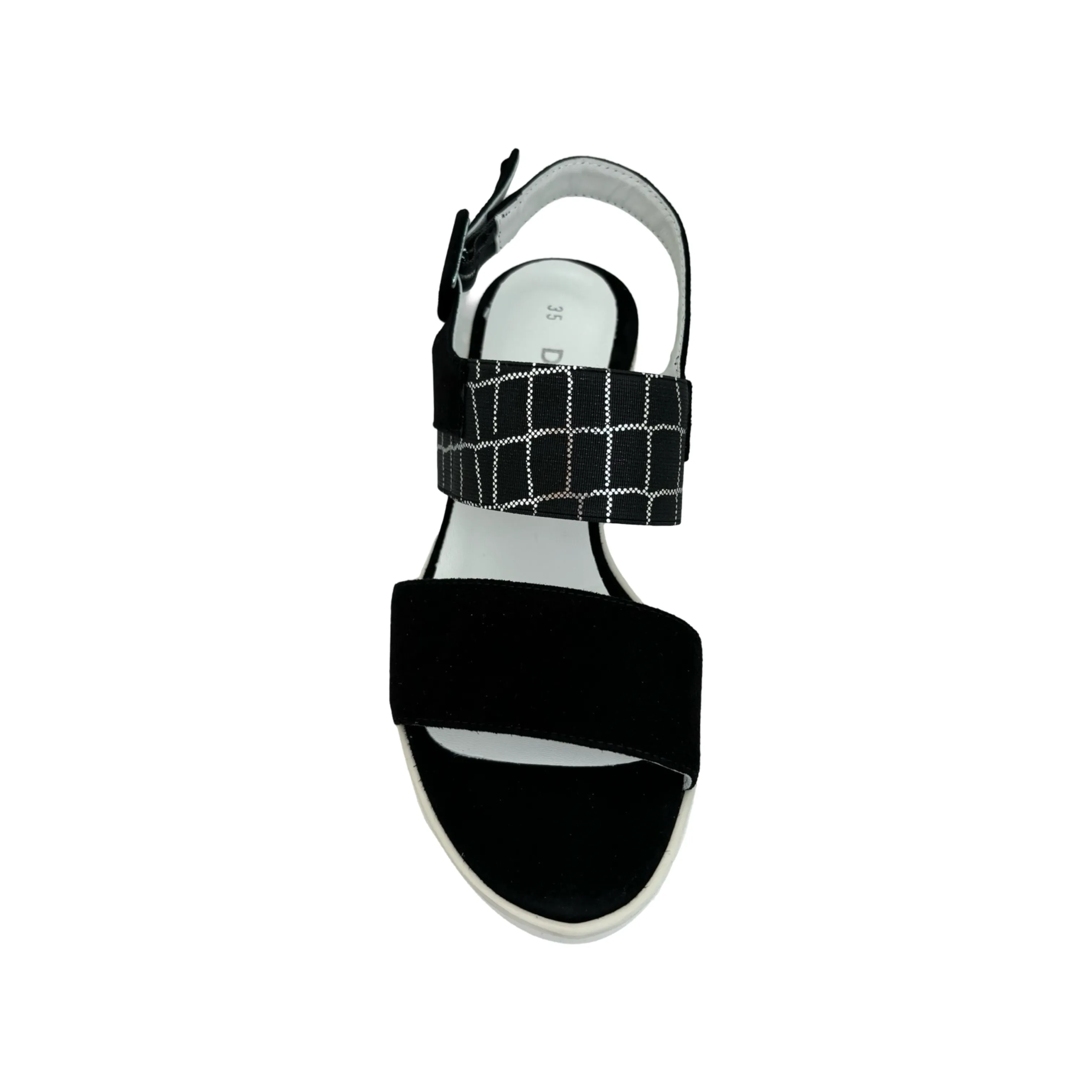 10849 Black Wedge Sandal