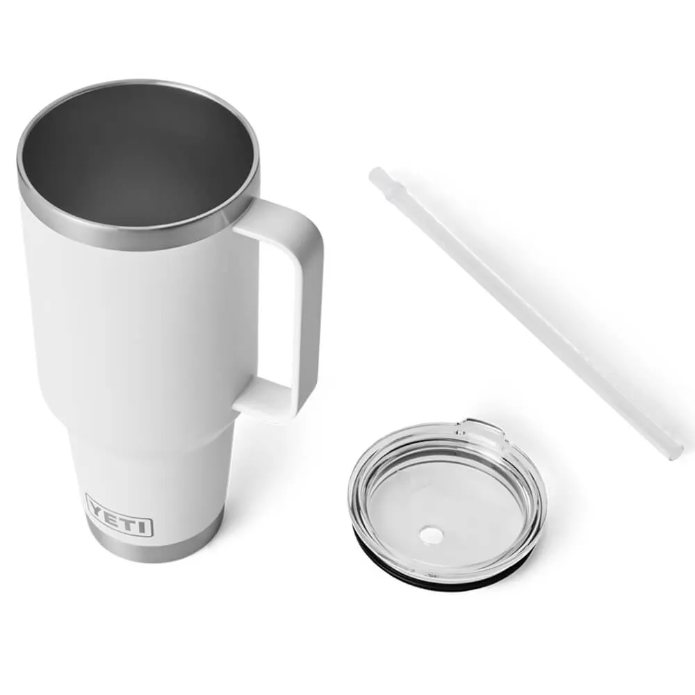 21071502783 TERMO RAMBLER 42oz STRAW MUG BLANCO MARCA YETI