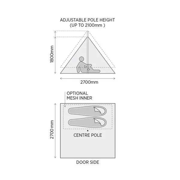 4Midable 15D Pyramid Tent