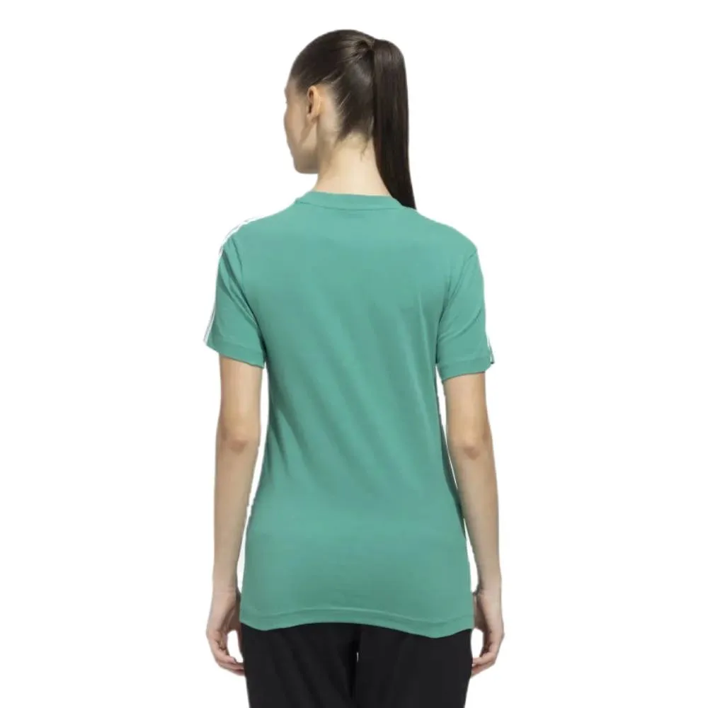 Adidas Women's 3 Stripes Tee (Semi Court Green/White)