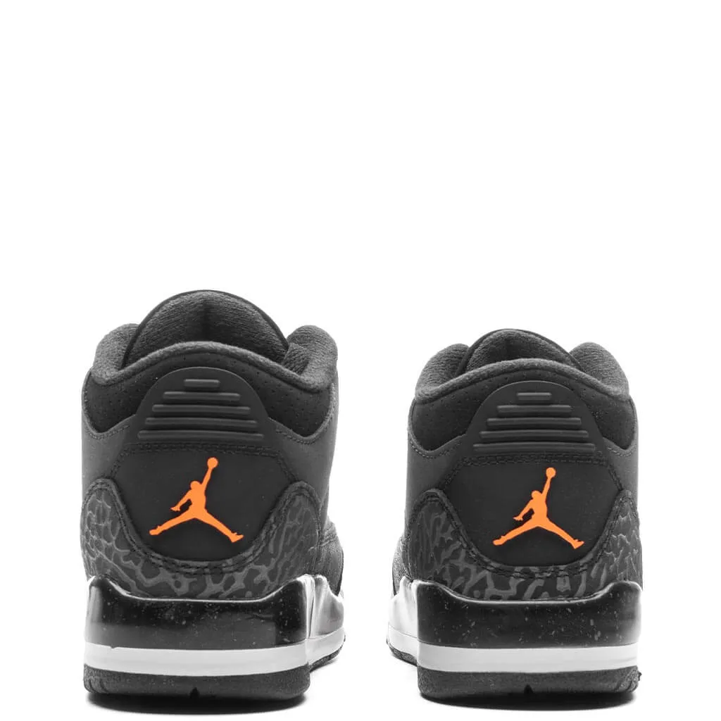 Air Jordan 3 Retro (PS) 'Fear' - Night Stadium/Total Orange/Black