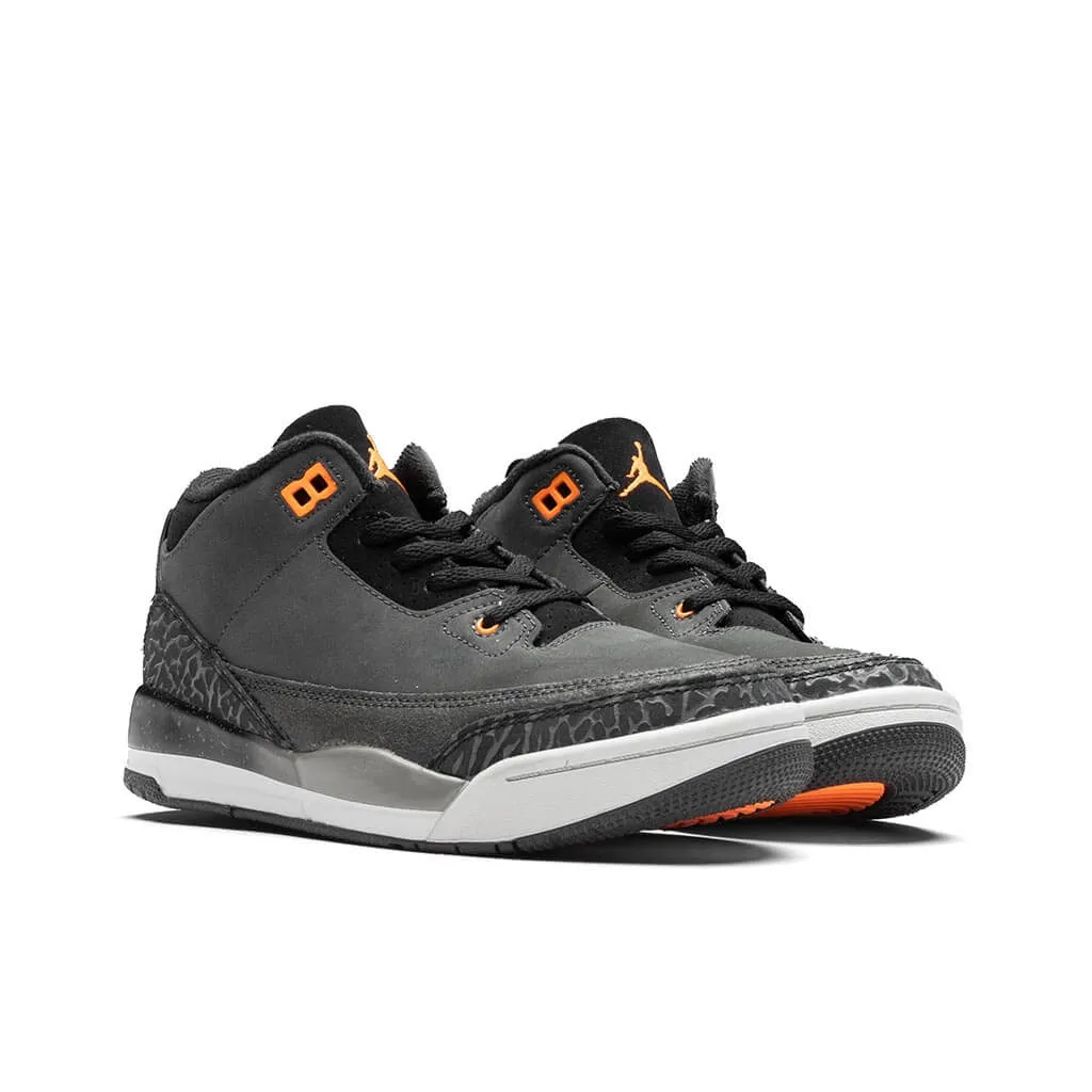 Air Jordan 3 Retro (PS) 'Fear' - Night Stadium/Total Orange/Black