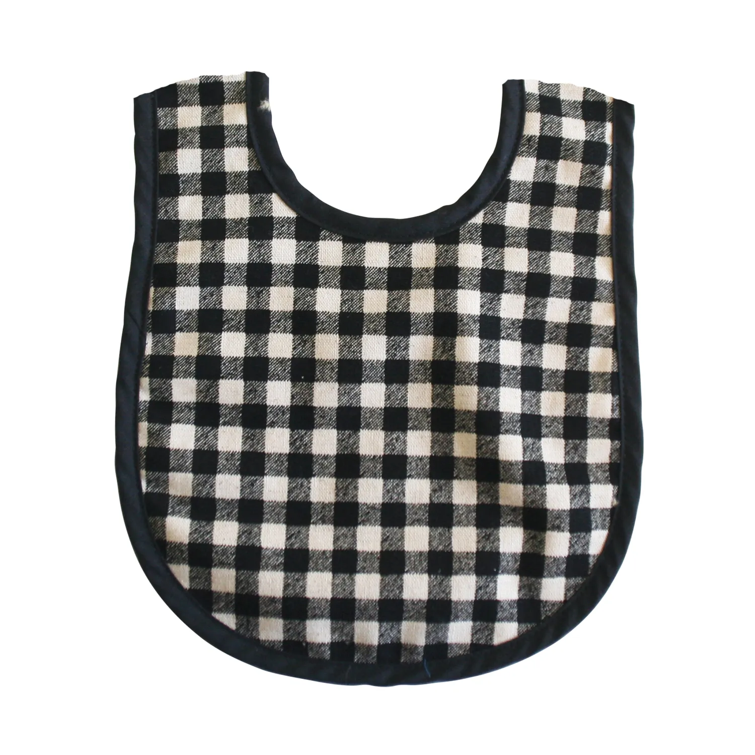 Alimrose -Bib Black Check Linen