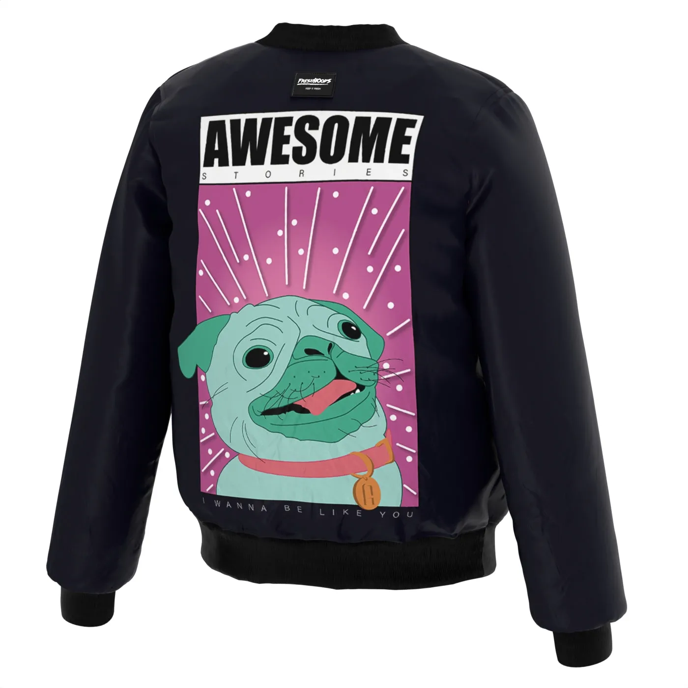 Awesome Pug Bomber Jacket