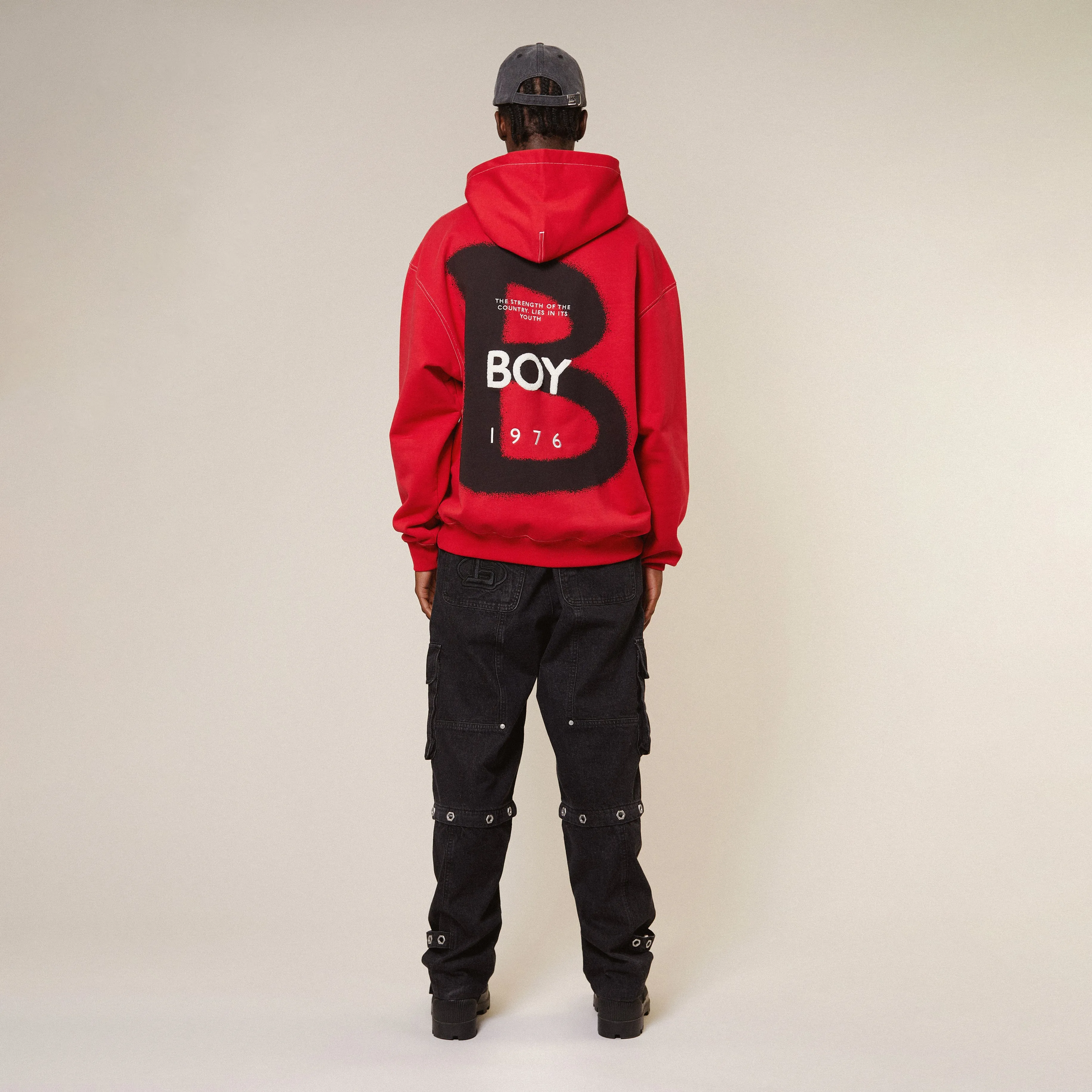 B IS FOR BOY HOODIE - MARS RED