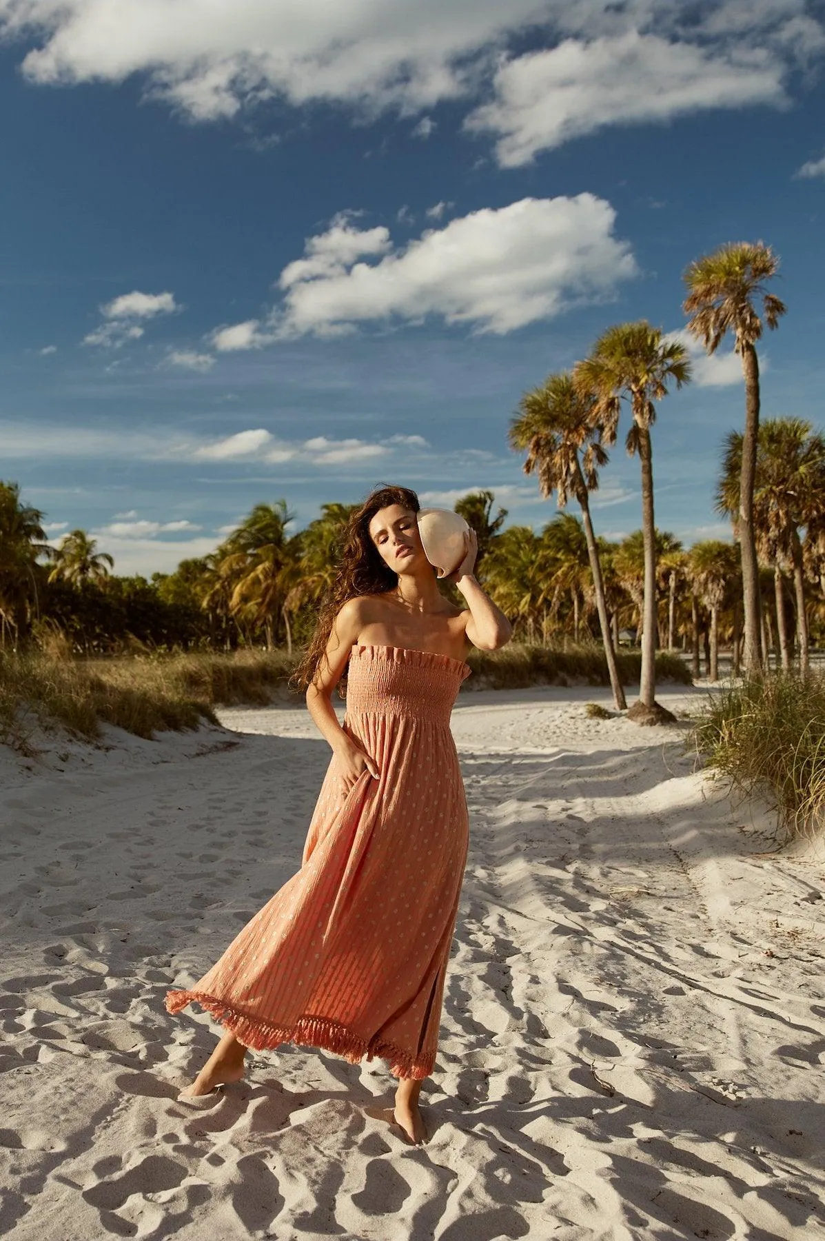 Bandeau Dress Estela in Dubai Terracotta