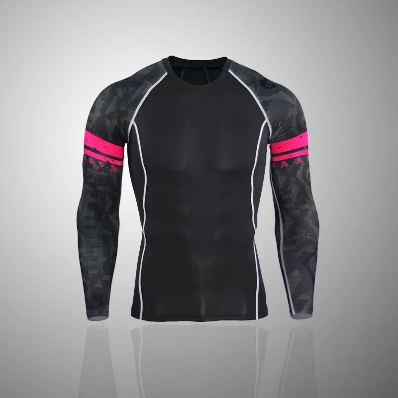 Battle Manic Long Sleeve No Gi BJJ Compression Rash Guard & Leggings/Spats for Jiu Jitsu, MMA, Grappling and Wrestling Kit