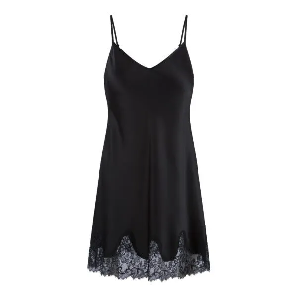 Black Lace Up Chemise