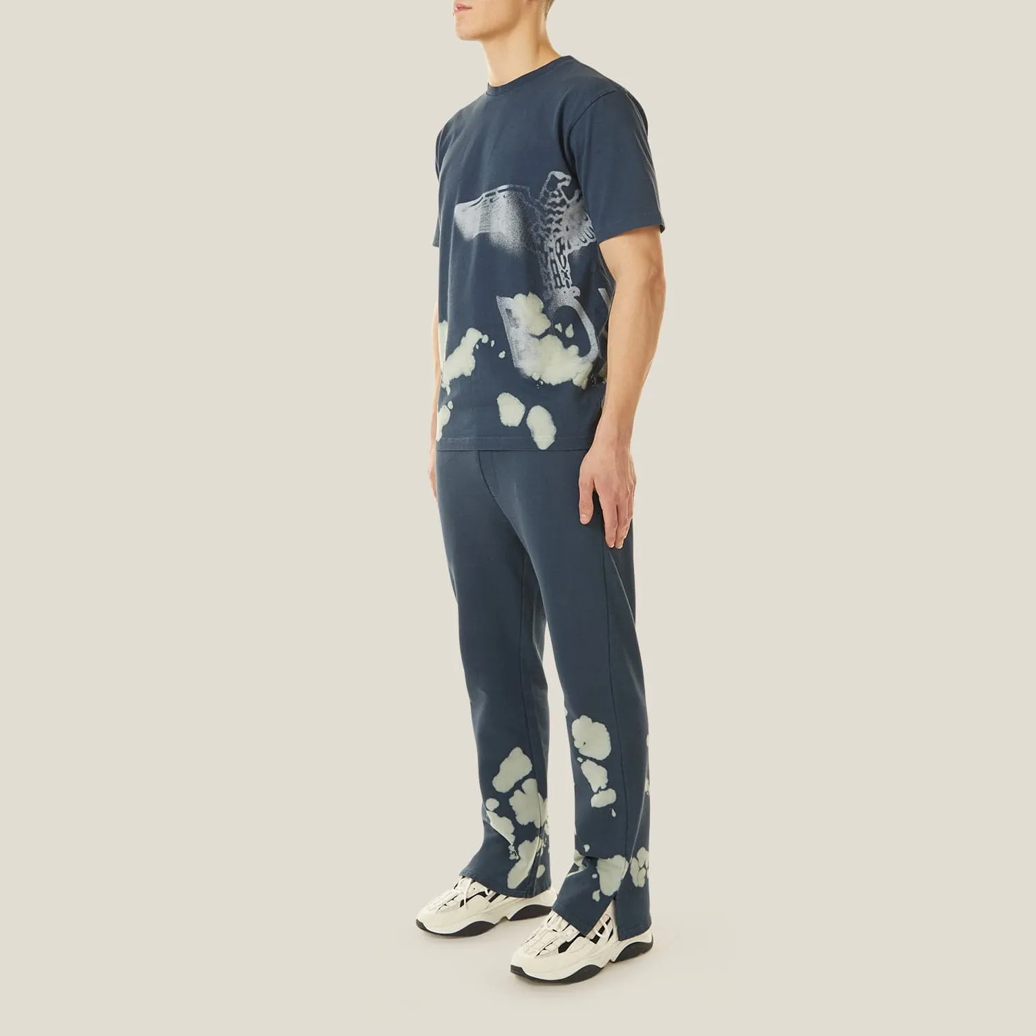 BLEACHED BOY JOGGER - NAVY