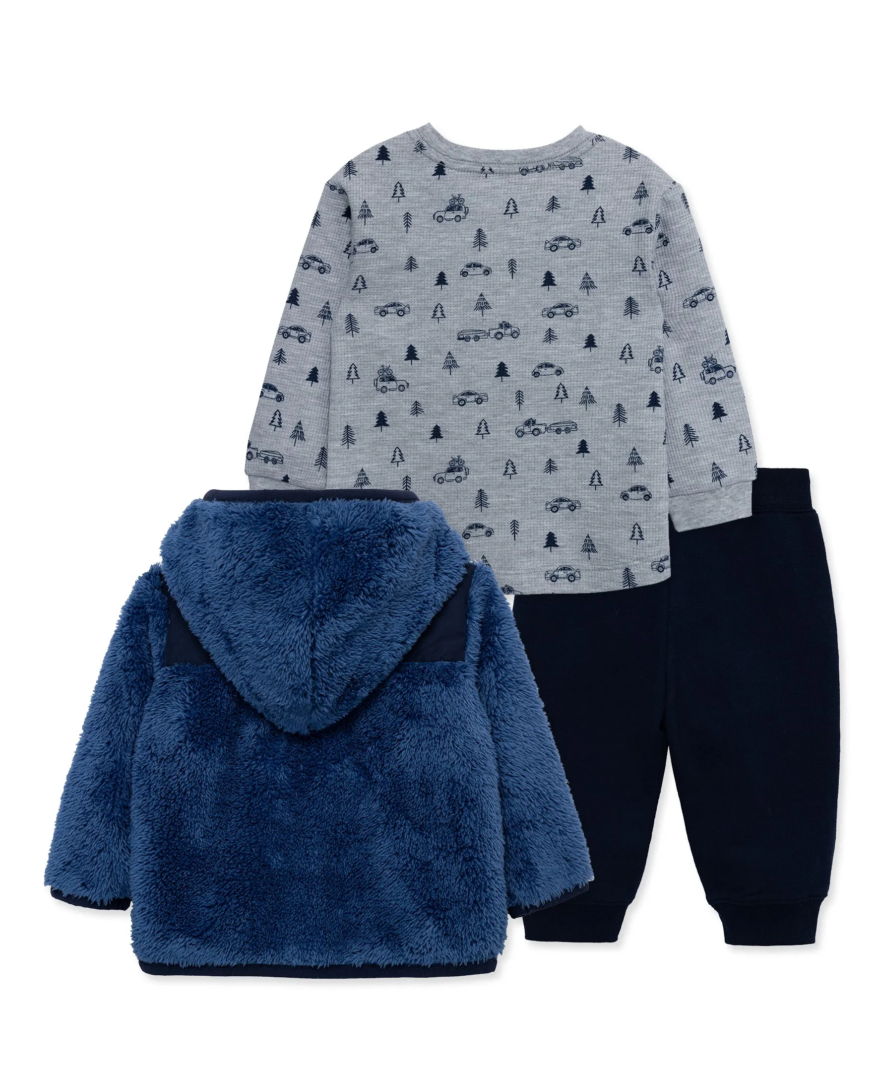 Blue Sherpa Jacket Set (12M-24M)