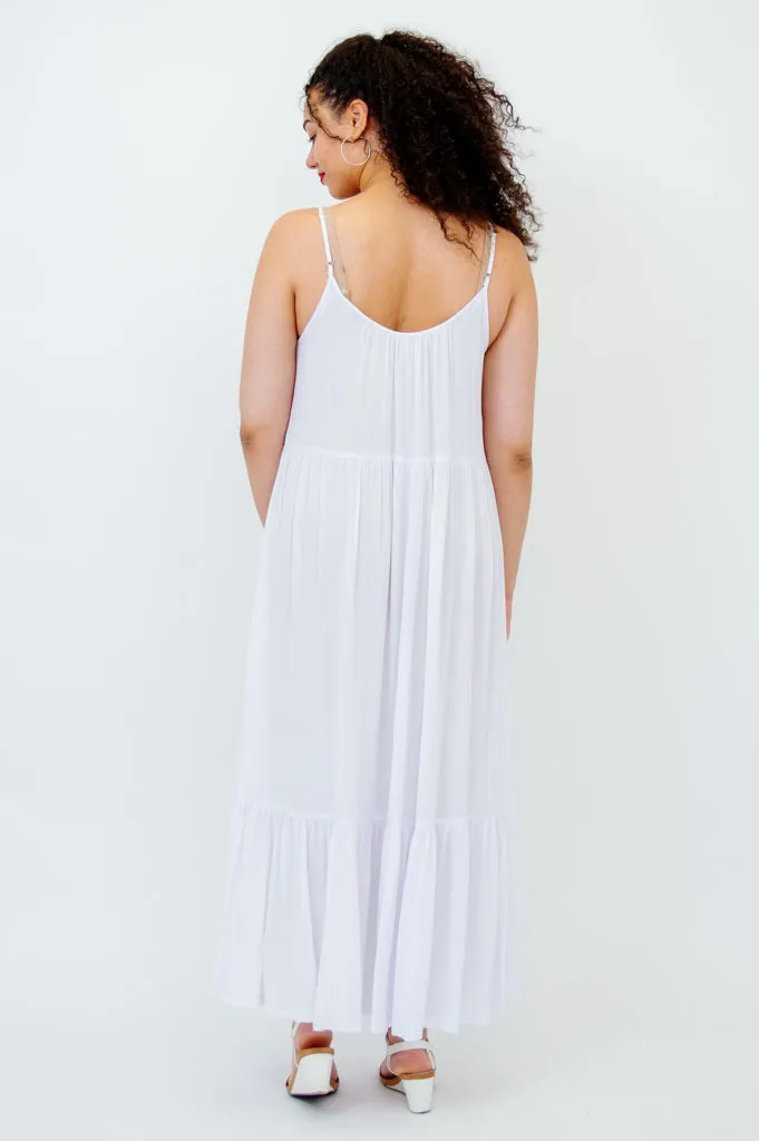 Boha Dress, White