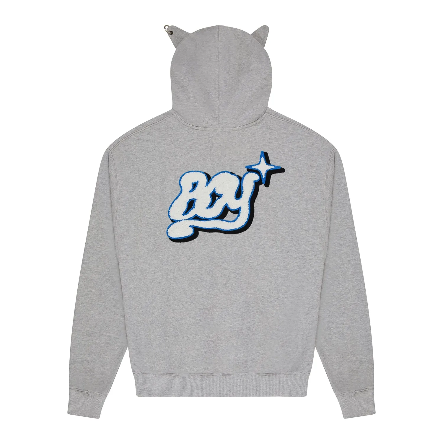 BOY ANIMATED HOOD - GREY MARL