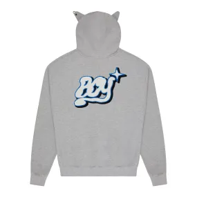 BOY ANIMATED HOOD - GREY MARL