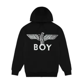 BOY EAGLE SCRIBBLE HOODIE  - BLACK/WHITE