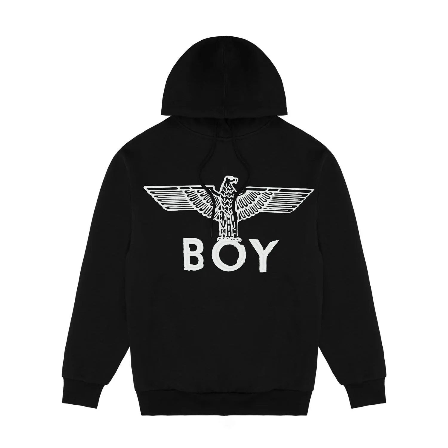 BOY EAGLE SCRIBBLE HOODIE  - BLACK/WHITE