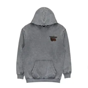 BOY FLORAL HOODIE - WASHED GREY