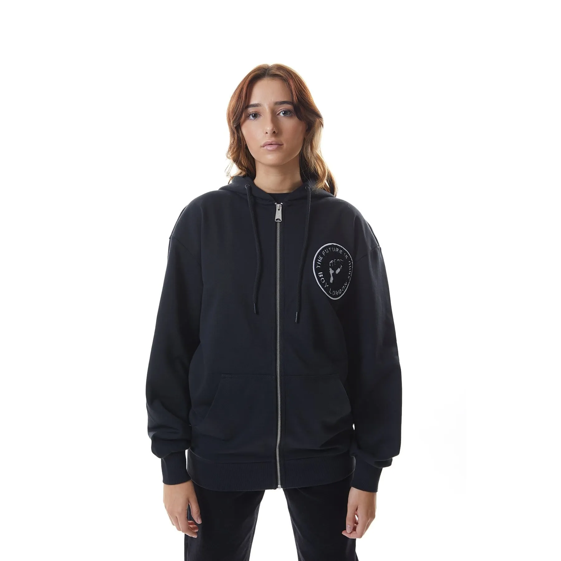 BOY FUTURE ZIP HOODIE - BLACK