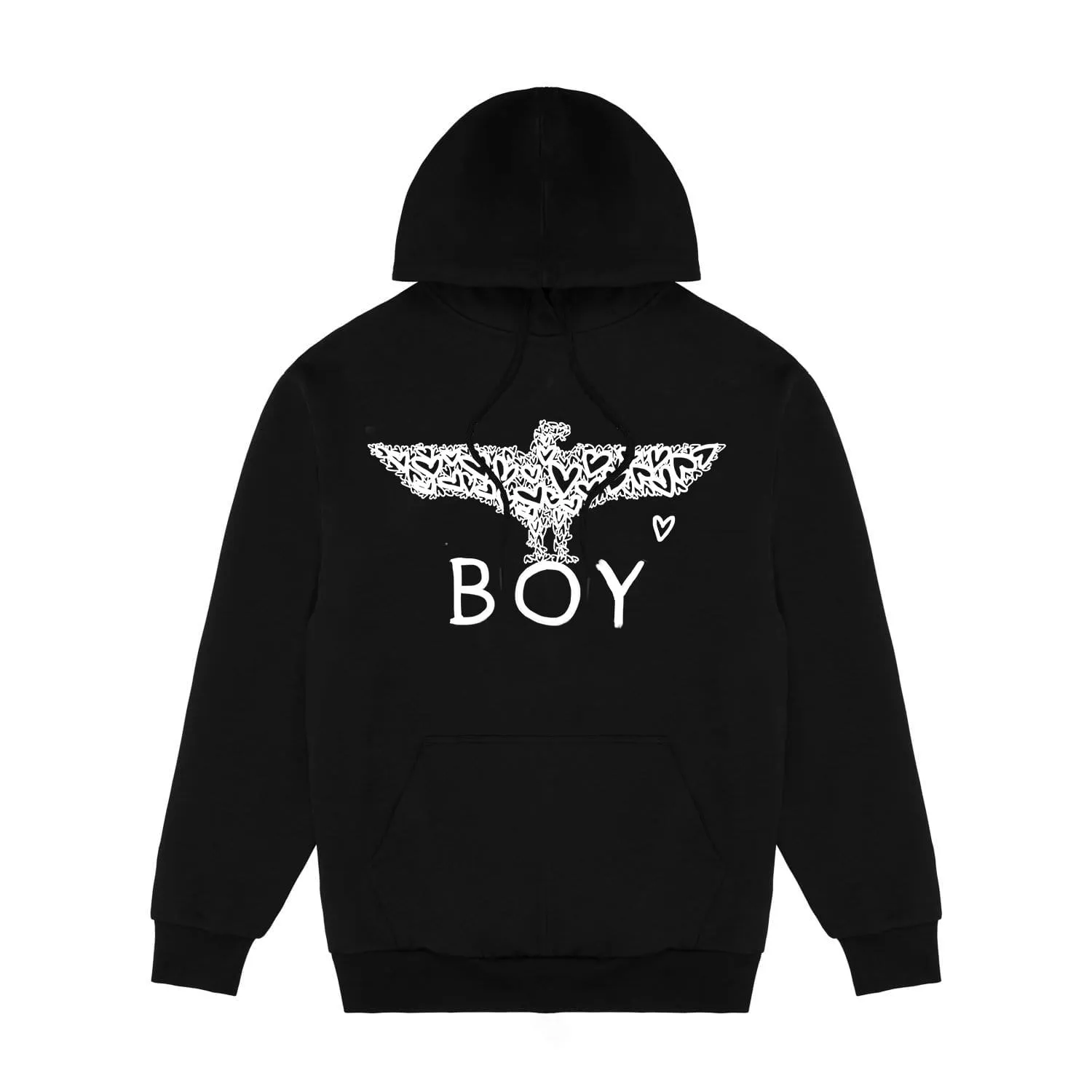 BOY HEARTS HOODIE - BLACK