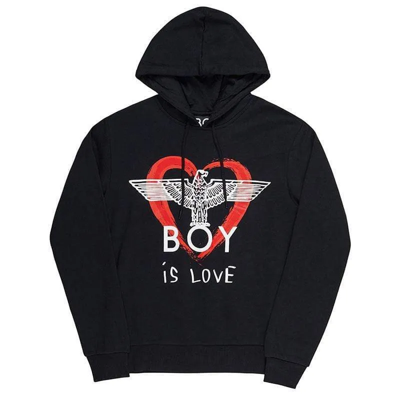 BOY IS LOVE HOODIE - BLACK