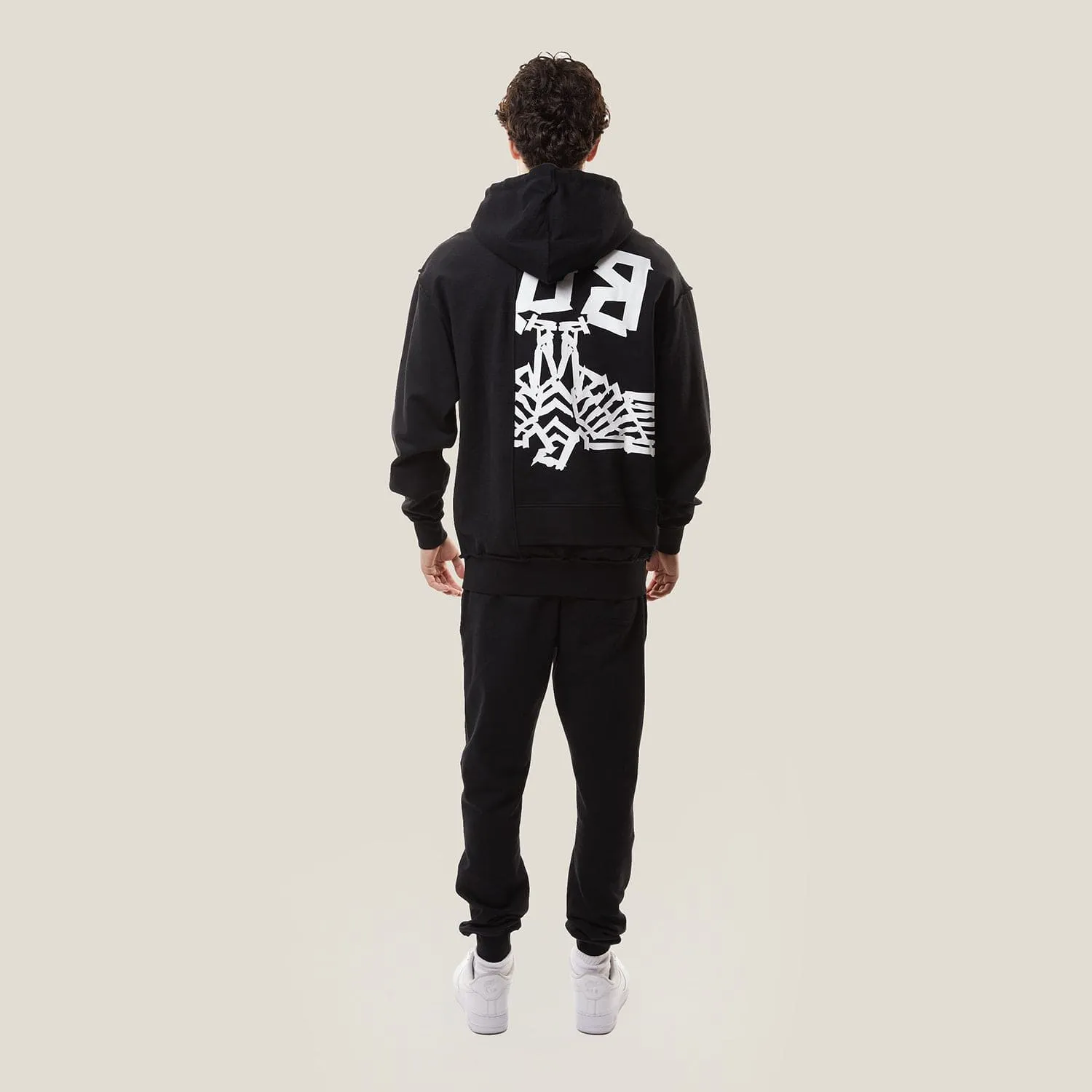 BOY LONDON UPCYCLED HOODIE - BLACK