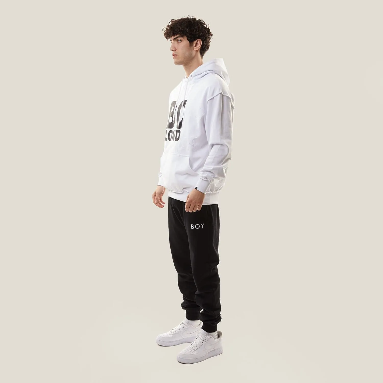 BOY LONDON UPCYCLED HOODIE - WHITE