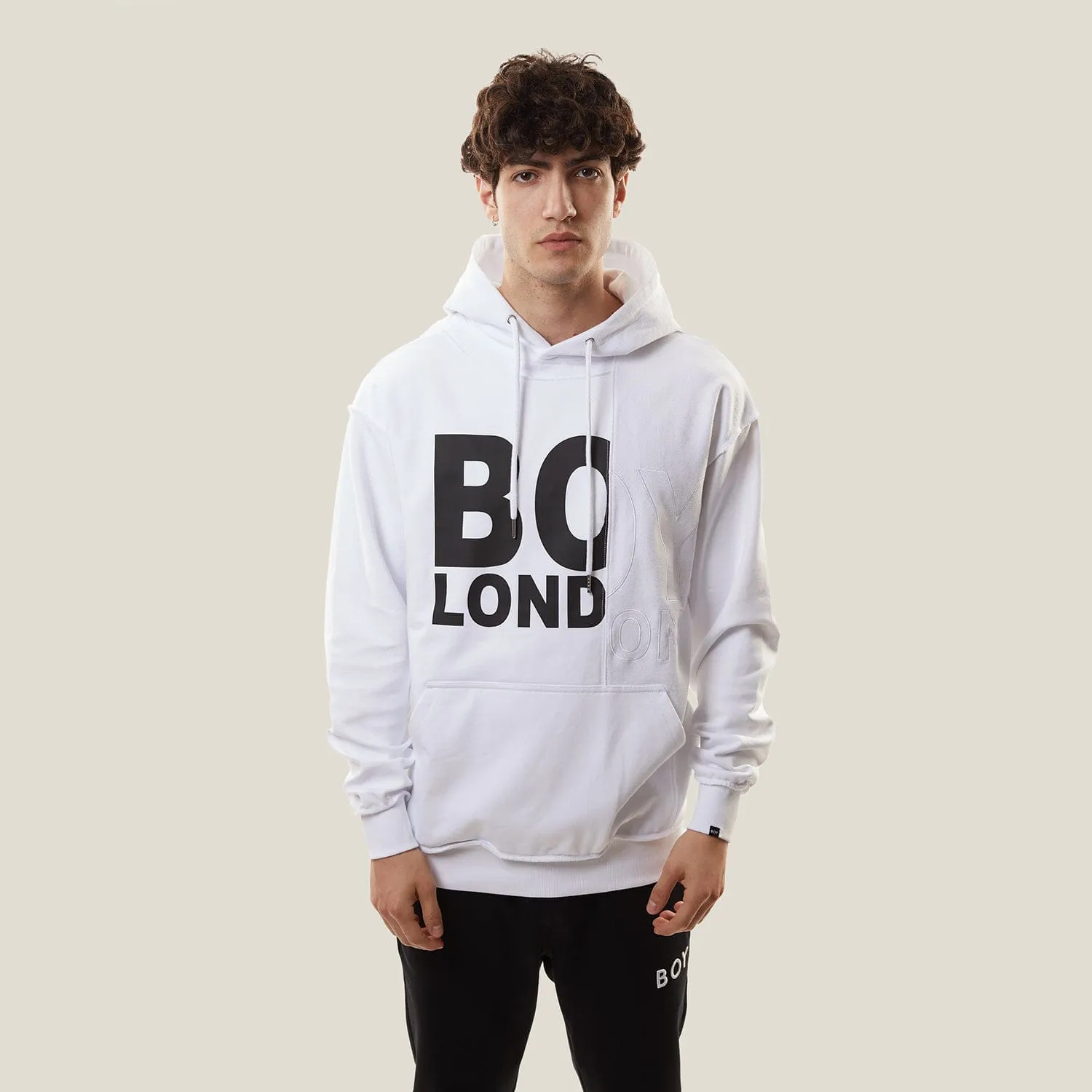 BOY LONDON UPCYCLED HOODIE - WHITE