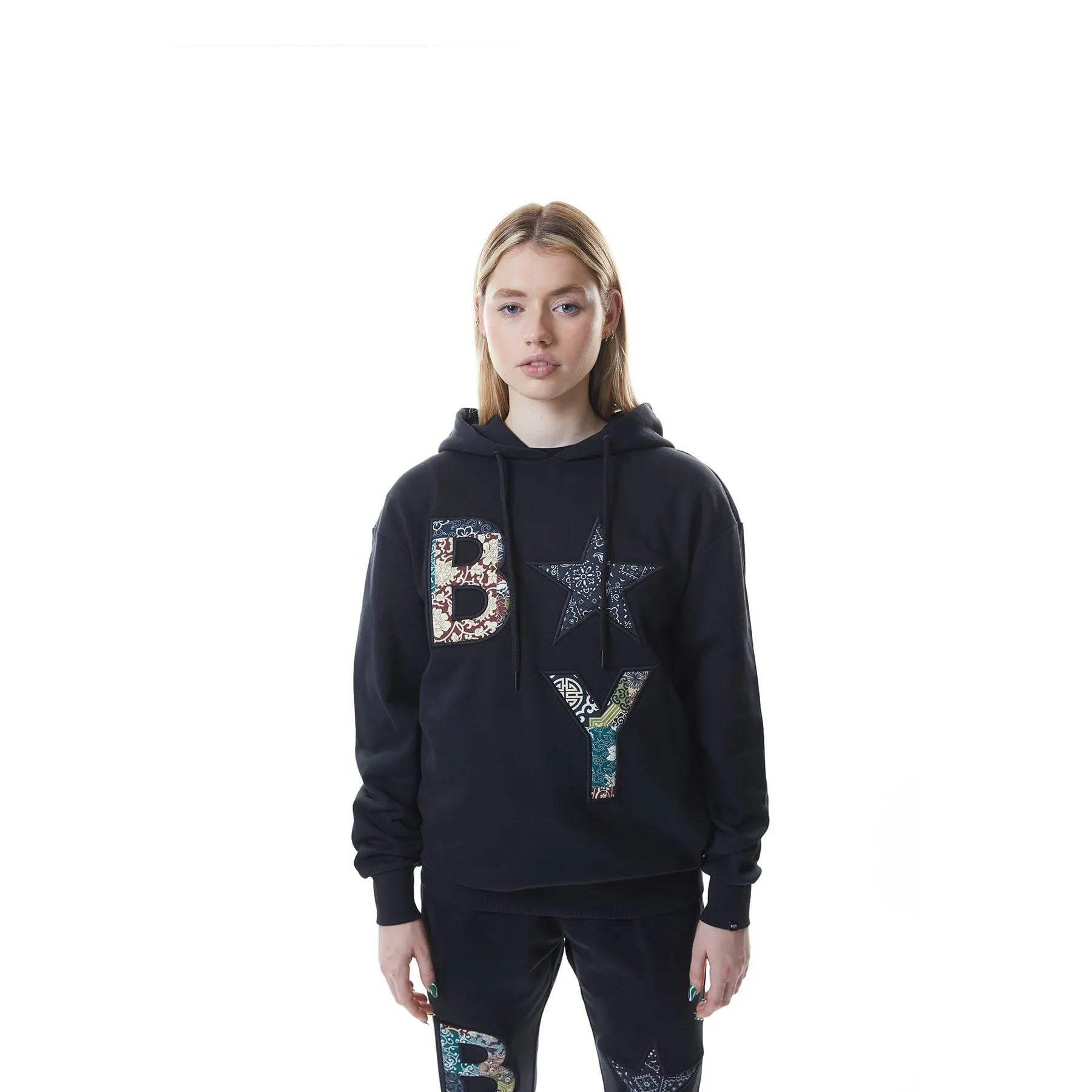 BOY ORB PUFF PATCH HOODIE - BLACK