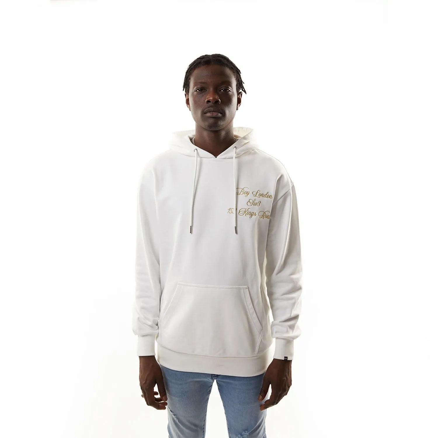 BOY ORINATE HOODIE - OFF WHITE/GOLD