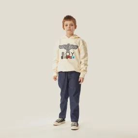 BOY QUADRUPLE KIDS HOODIE - OFF WHITE