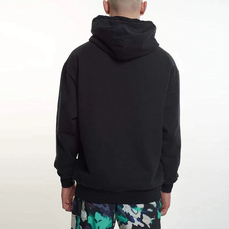 BOY TOWELLING HOODIE - BLACK