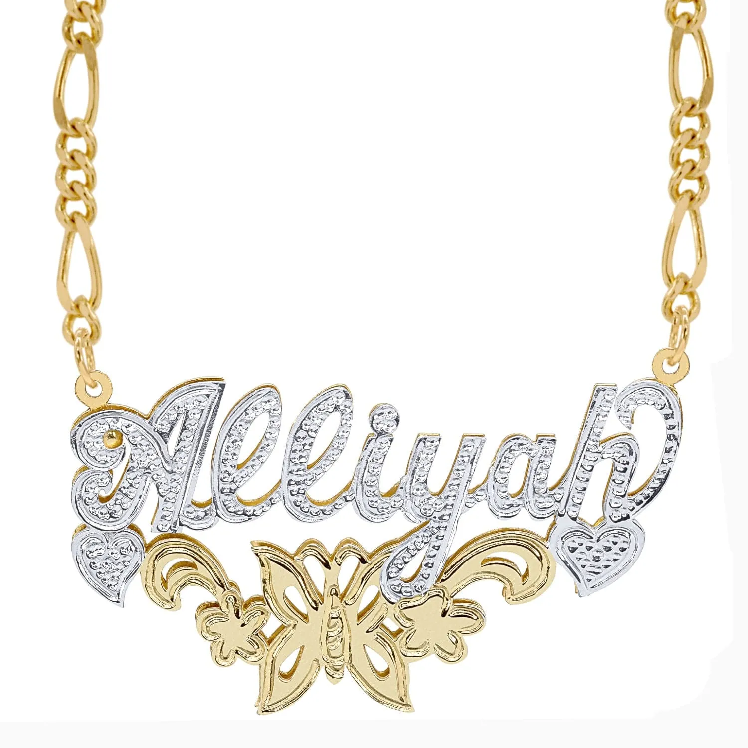 Butterfly Double Plated Name Necklace Alliyah