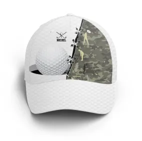 Casquette De Golf Performance, Motifs Balle de Golf, Camouflage, Cadeau Personnalisé Idéal Pour Fans De Golf - CTS25052226