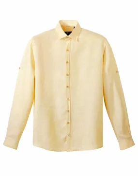 Chemise en lin casual jaune