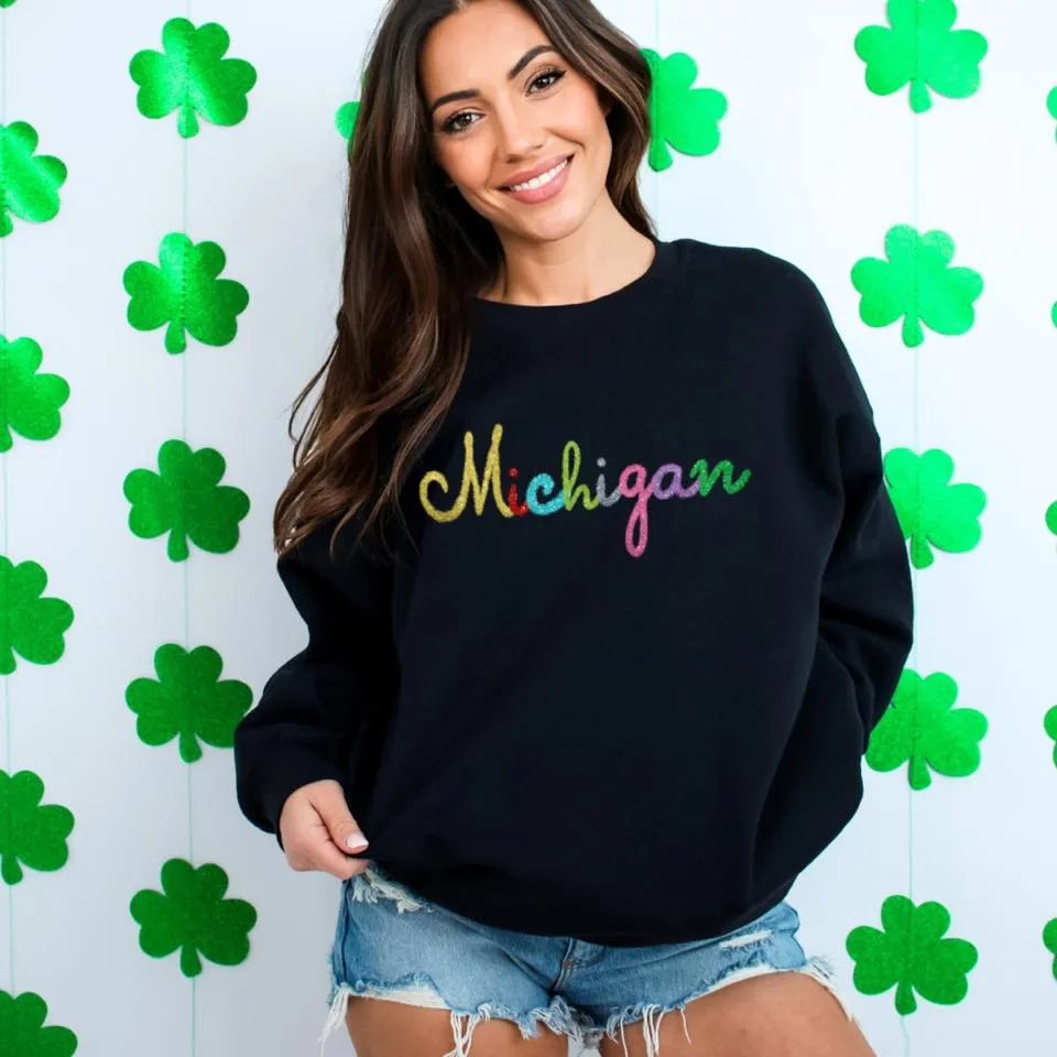 CUSTOM Faux Tinsel Print Sweatshirt