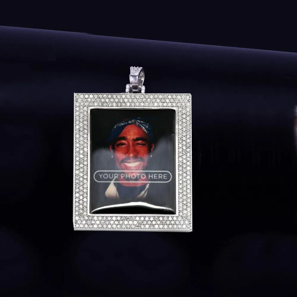 Custom Made Photo Square Medallions Necklace