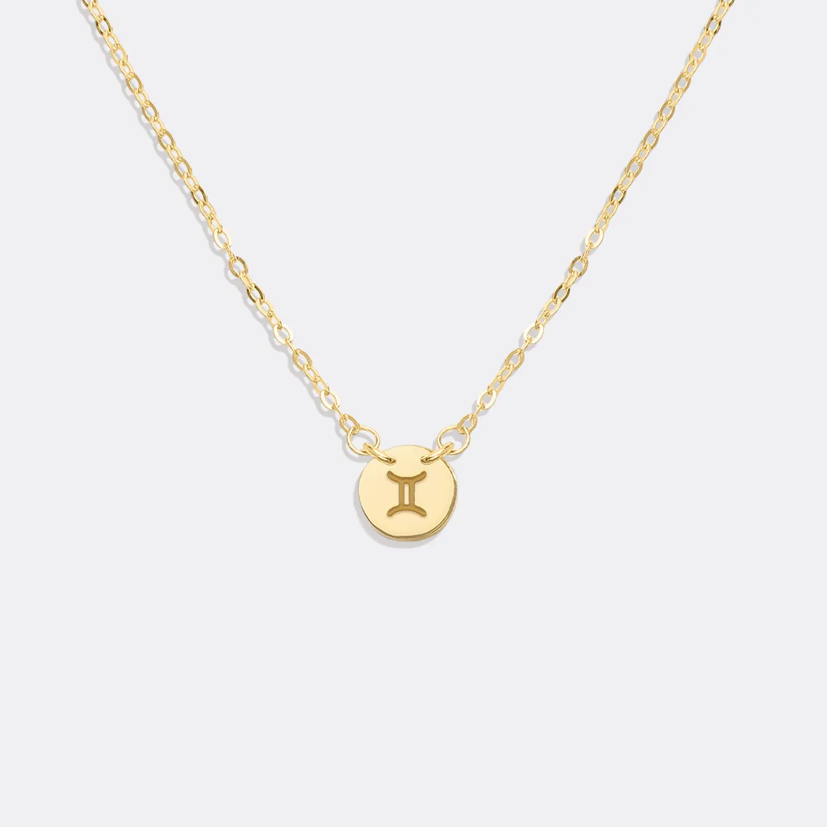 Dainty Zodiac Disc Necklace