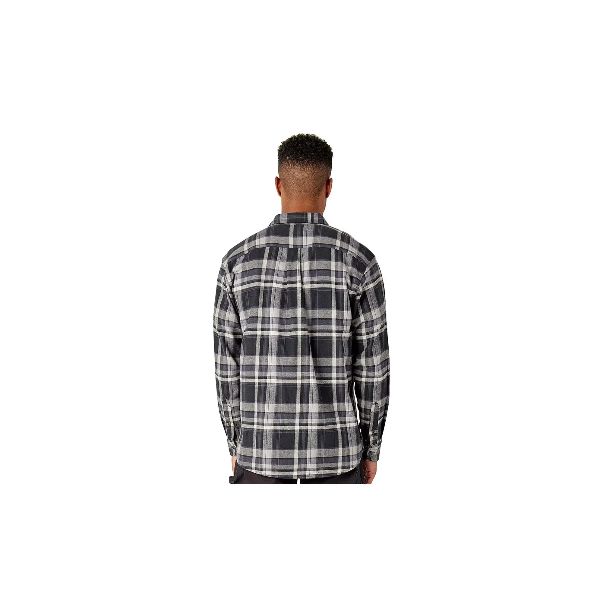 Dickies Flannel Button Down Shirt Black Grey Multi Plaid