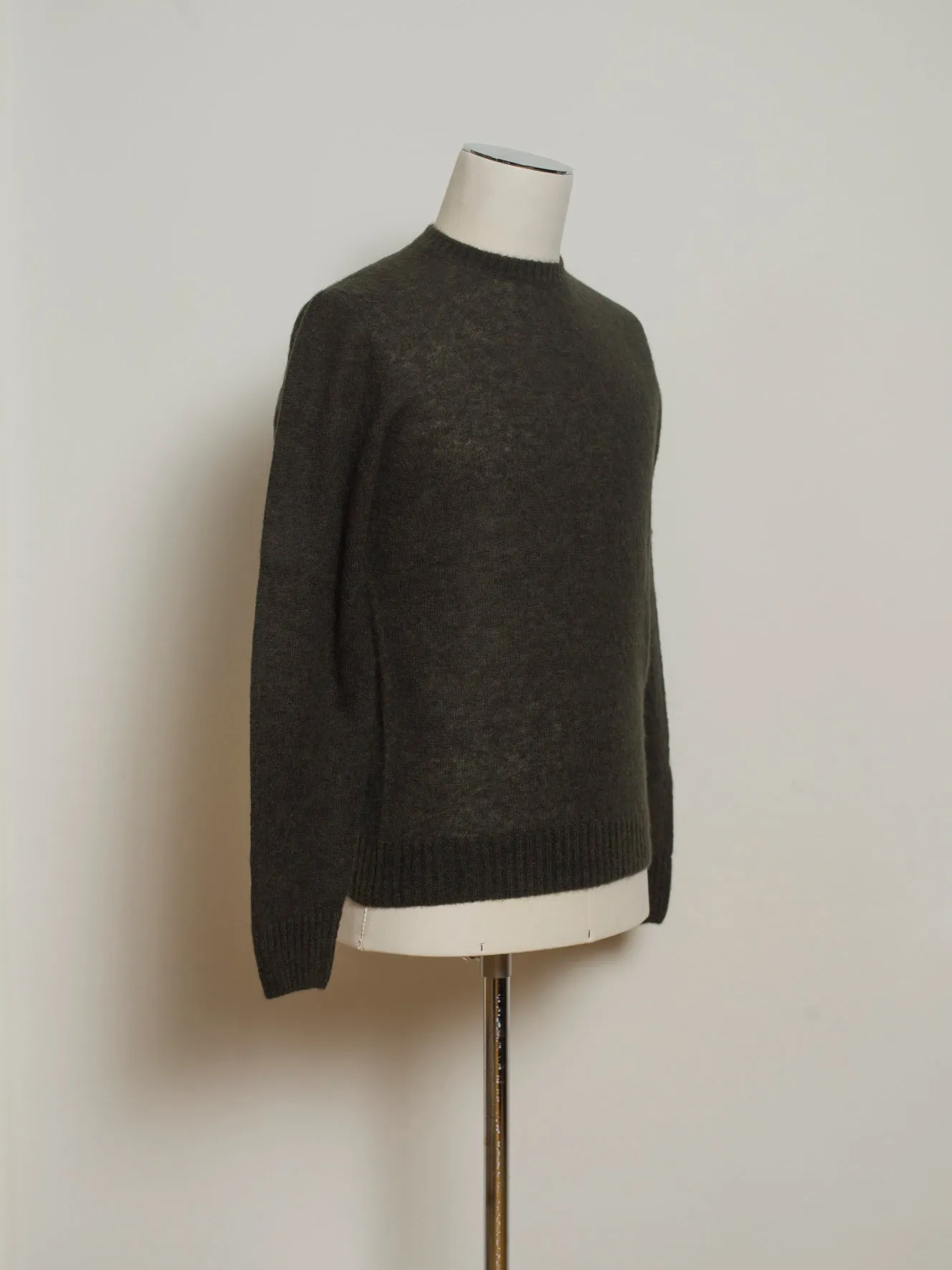 Drumohr Baby Alpaca Mix Crew Neck Knit  / Dark Green