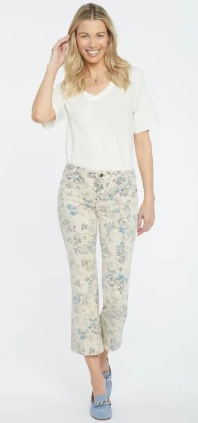 Fiona Slim Flared Ankle Jeans Bloemenprint Premium Denim | Idlewild