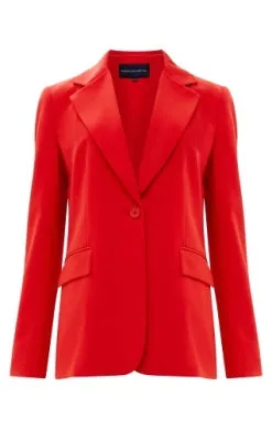 French Connection Echo Single Breasted Blazer-True Red-75WAN