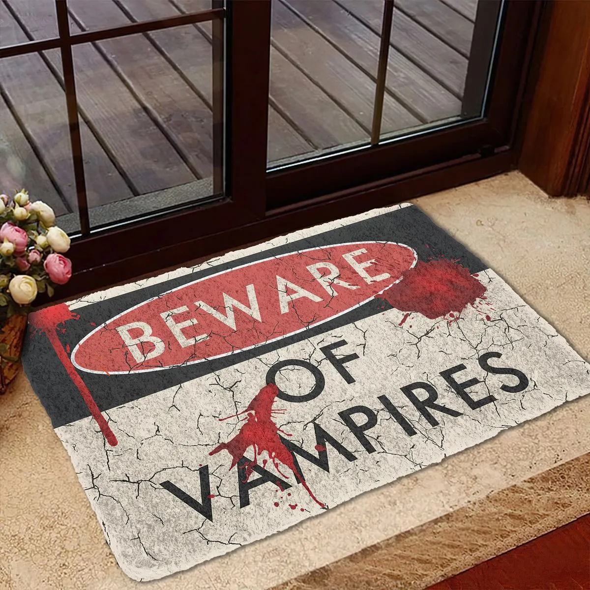 Gearhuman 3D Beware Of Vampires Doormat