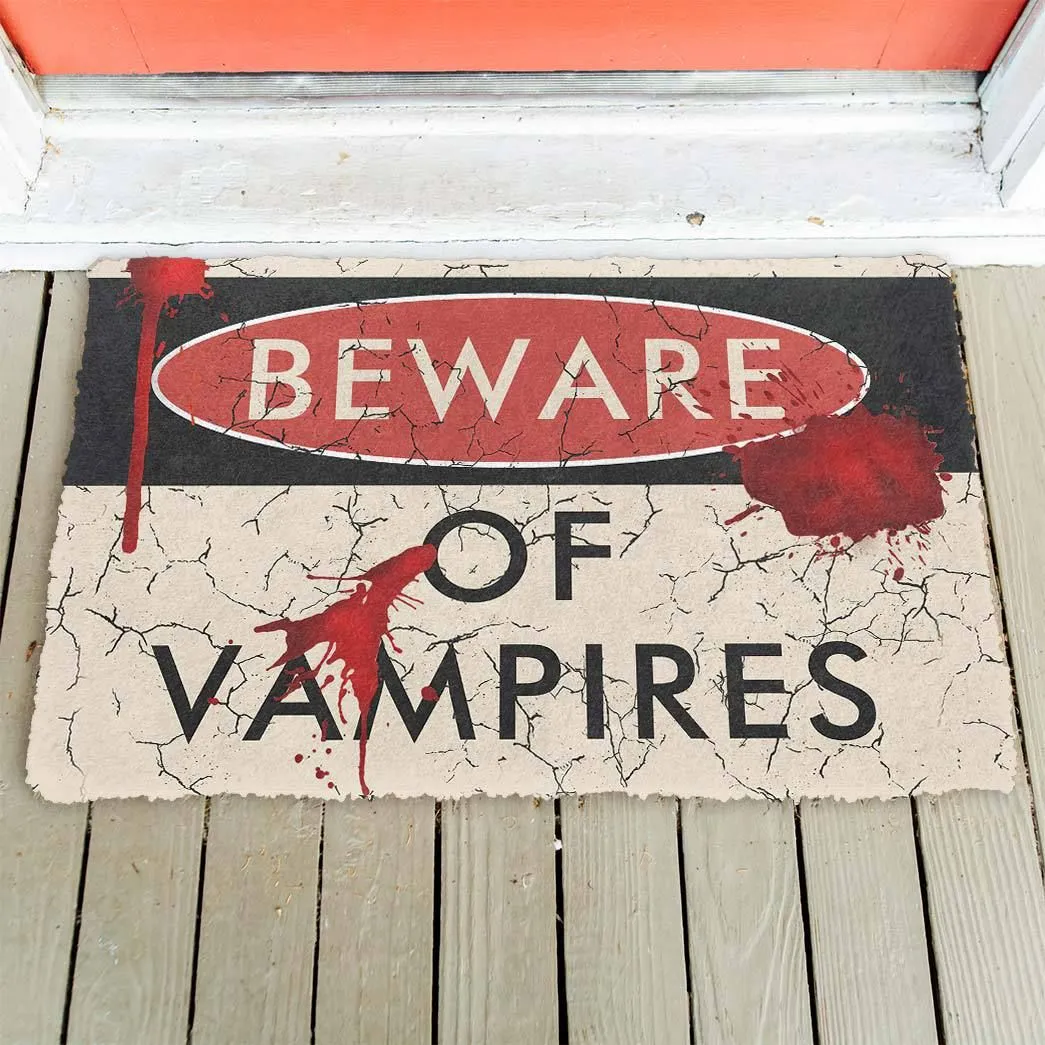 Gearhuman 3D Beware Of Vampires Doormat