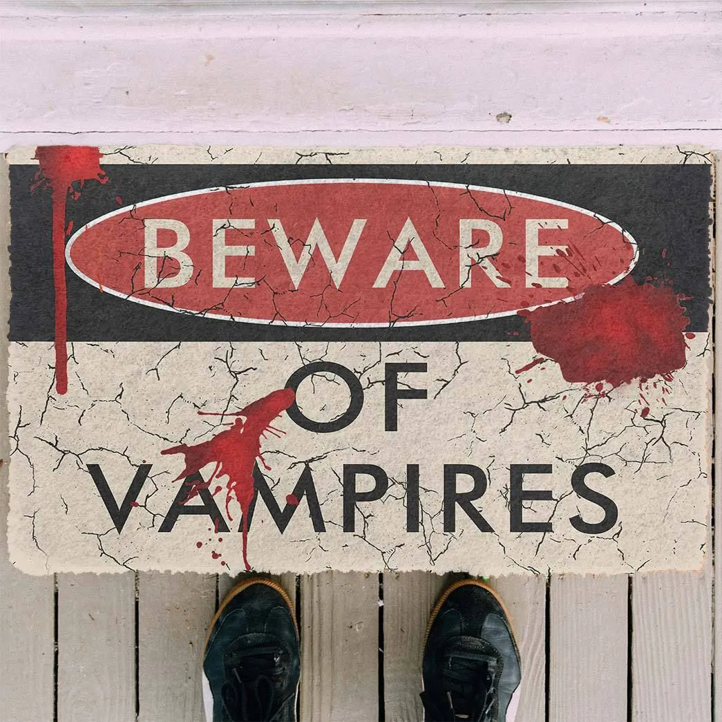 Gearhuman 3D Beware Of Vampires Doormat