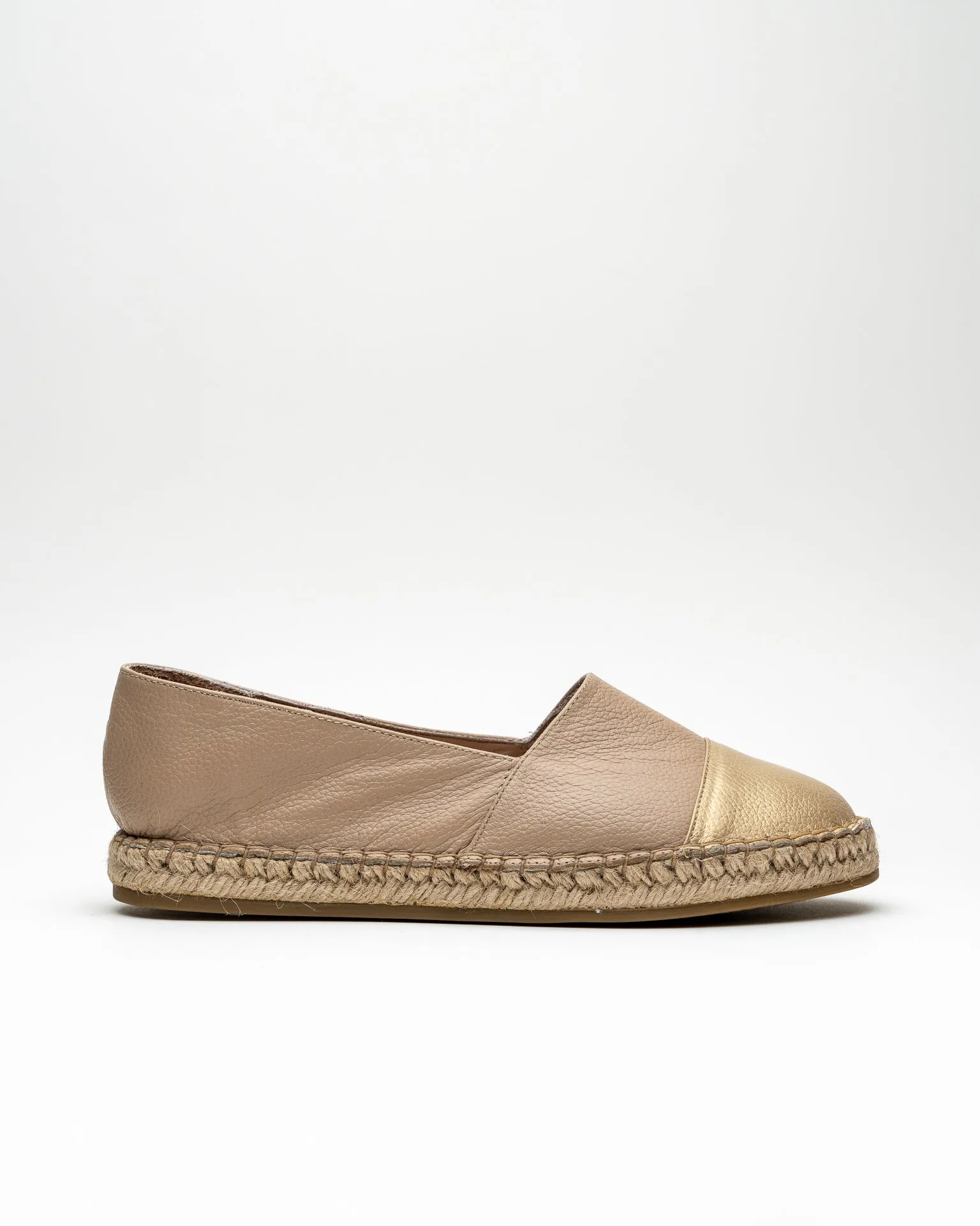 Gold Pointed Palermo Espadrilles