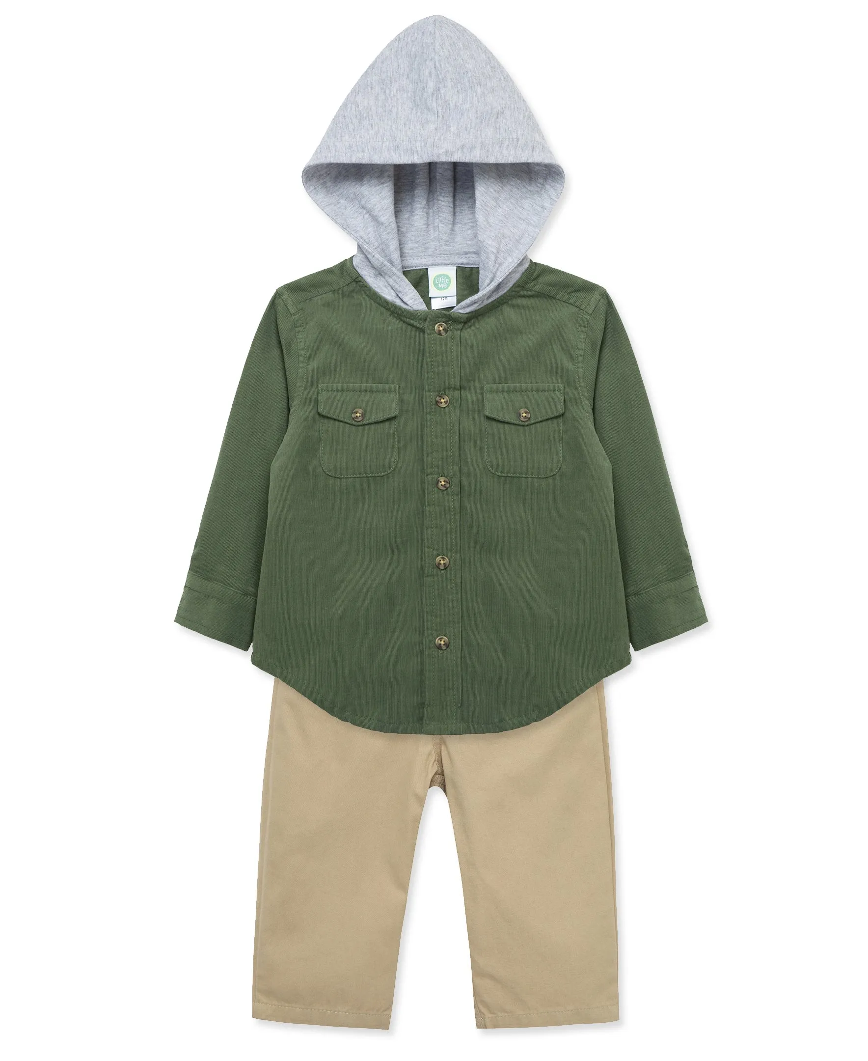 Green Woven Pant Set (12M-24M)