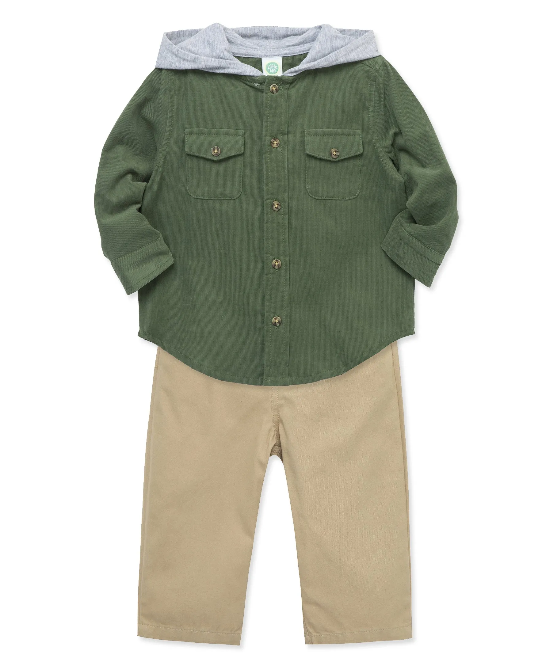 Green Woven Pant Set (12M-24M)