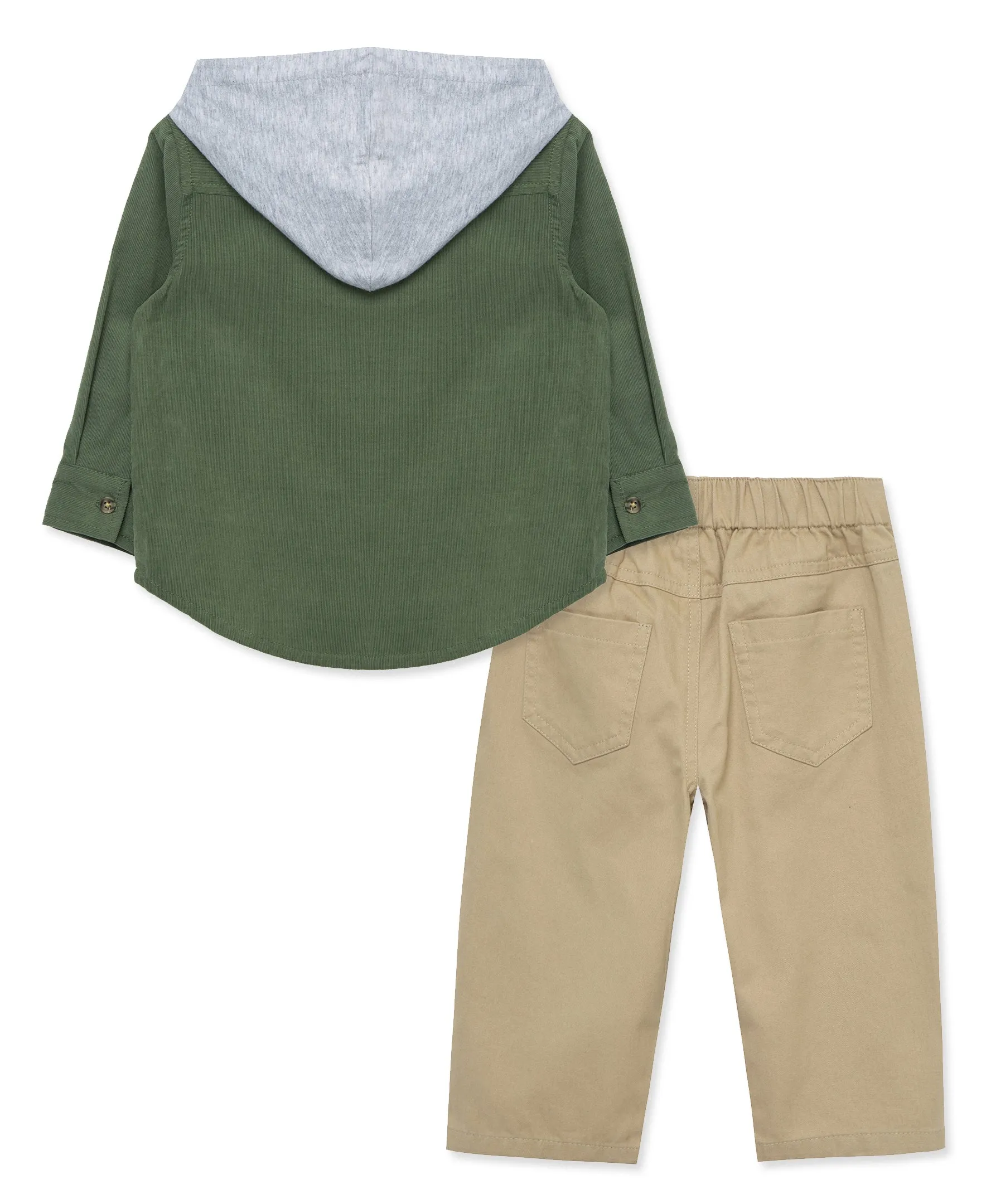 Green Woven Pant Set (12M-24M)