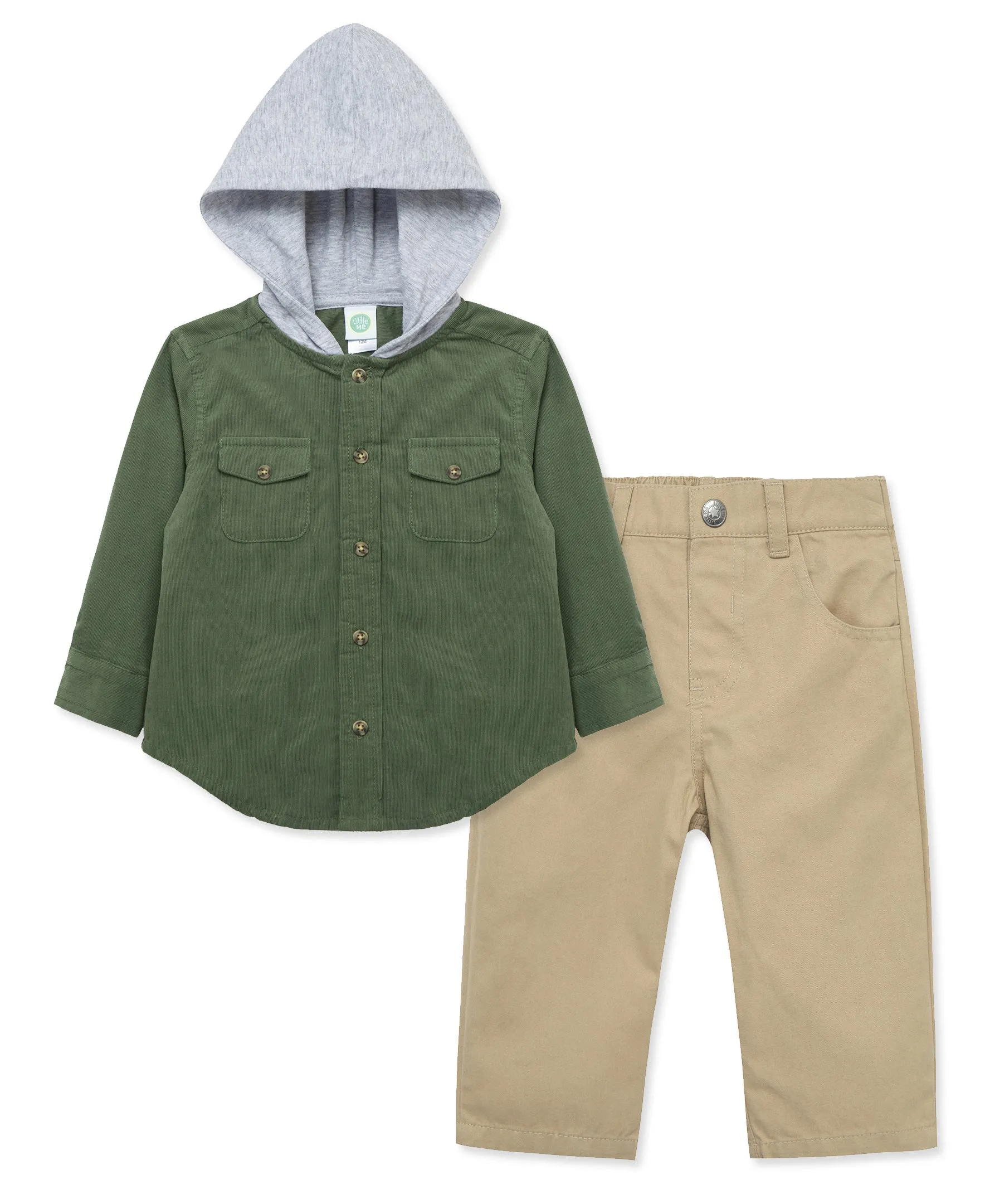 Green Woven Pant Set (12M-24M)