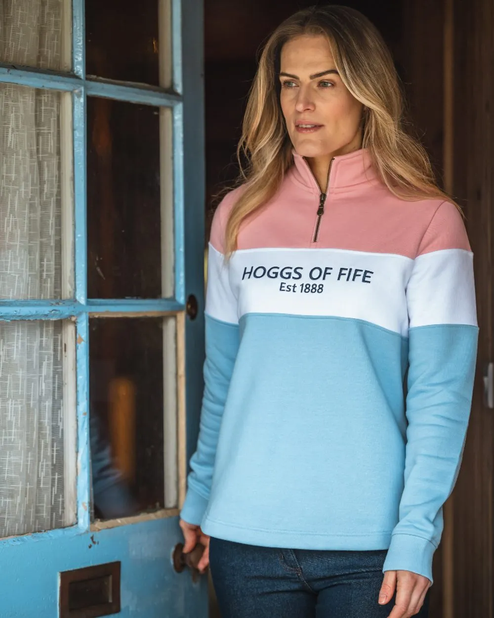 Hoggs of Fife Dumfries 1888 Womens Quarter Zip Sweatshirt